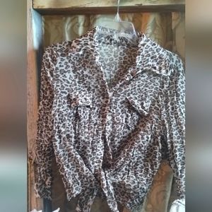 Lepard button up shirt